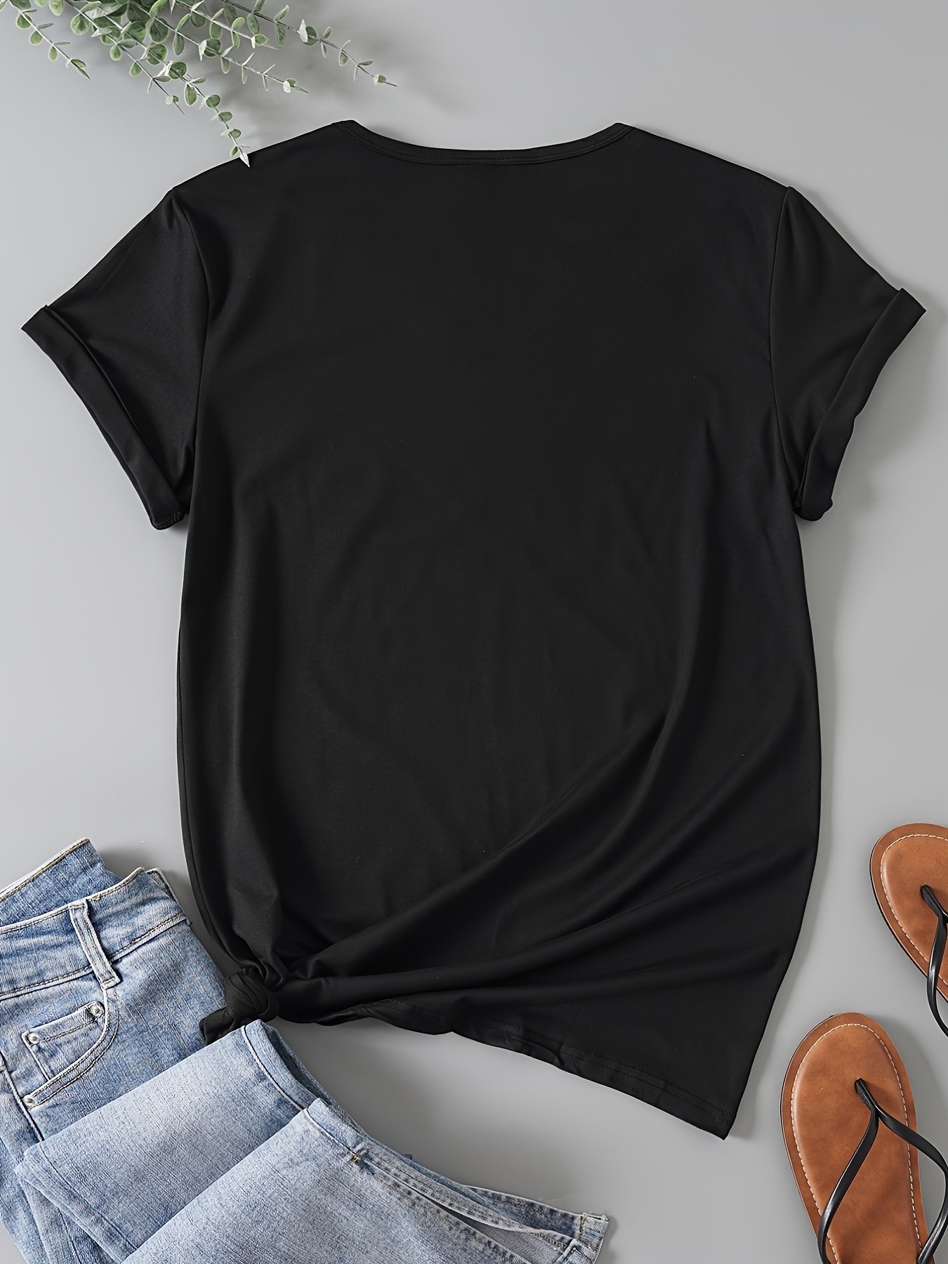 PARIS Print T-shirt, Short Sleeve Crew Neck Casual Top For Summer & Spring, Women??s Clothing - Image 5