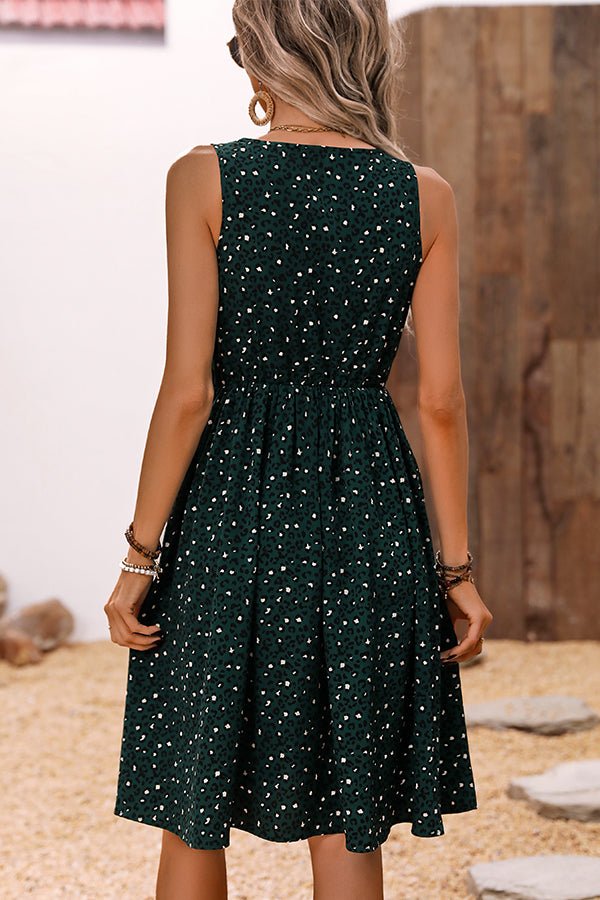 Leopard Print Sleeveless Casual Mini Dress - Image 5
