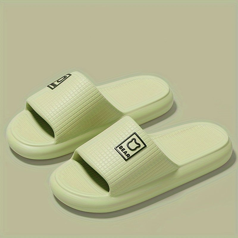 Unisex Solid Colour Open Toe Breathable Slippers, Comfy Non Slip Durable EVA Slides For Men & Women - Image 6