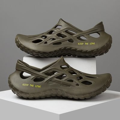 Men’s Trendy Slip On Breathable Quick Dry Clogs, Comfy Non Slip Casual EVA Beach Water Shoes For Men’s Outdoor Activities, Summer