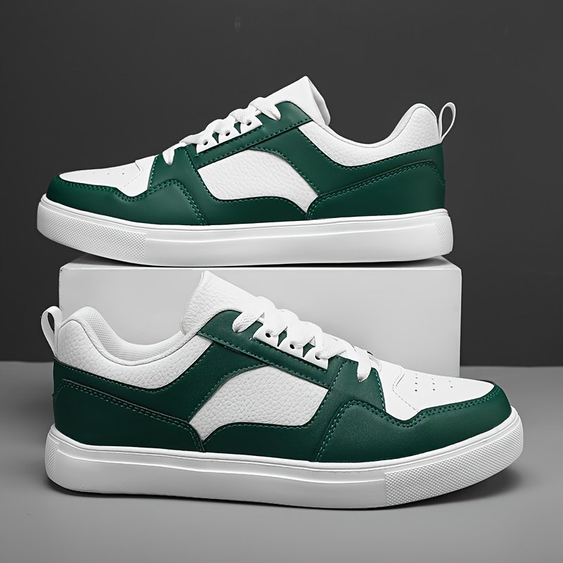 Men’s Old School Style Colour Block Skateboard Shoes, Comfy Non Slip Lace Up Breathable Sneakers For Men’s Outdoor Activities - Image 7