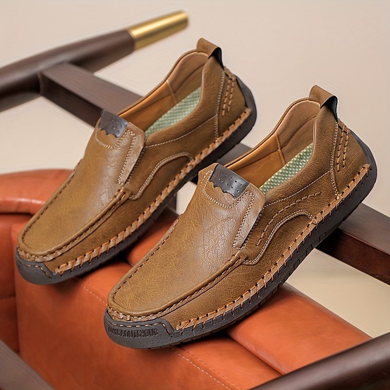 Men??s Stitching Casual Loafers, Breathable Wear-resistant Anti-skid Slip On Shoes For Outdoor Walking Driving, Spring Summer And Autumn - Image 7