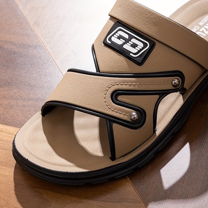 Men’s Alphabet Design Casual Dual-Purpose Sandals Slippers, Non-Slip Beach Shoes For Summer Outdoor - Image 10