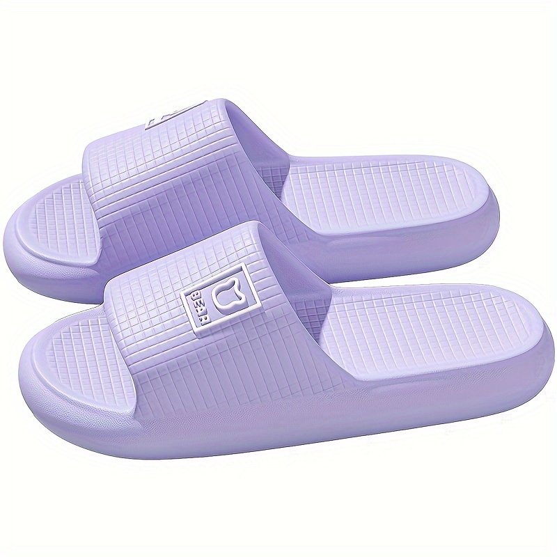 Unisex Solid Colour Open Toe Breathable Slippers, Comfy Non Slip Durable EVA Slides For Men & Women - Image 5