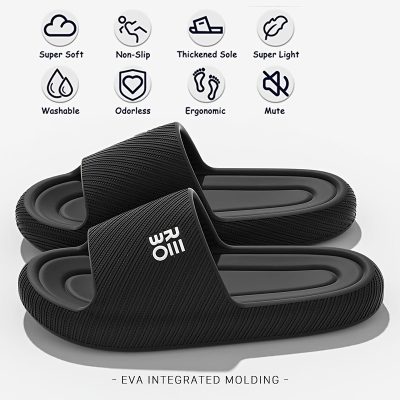 Women’s Letter Design Slides, Casual Open Toe Soft Sole Shoes, Comfortable Slip On Slides