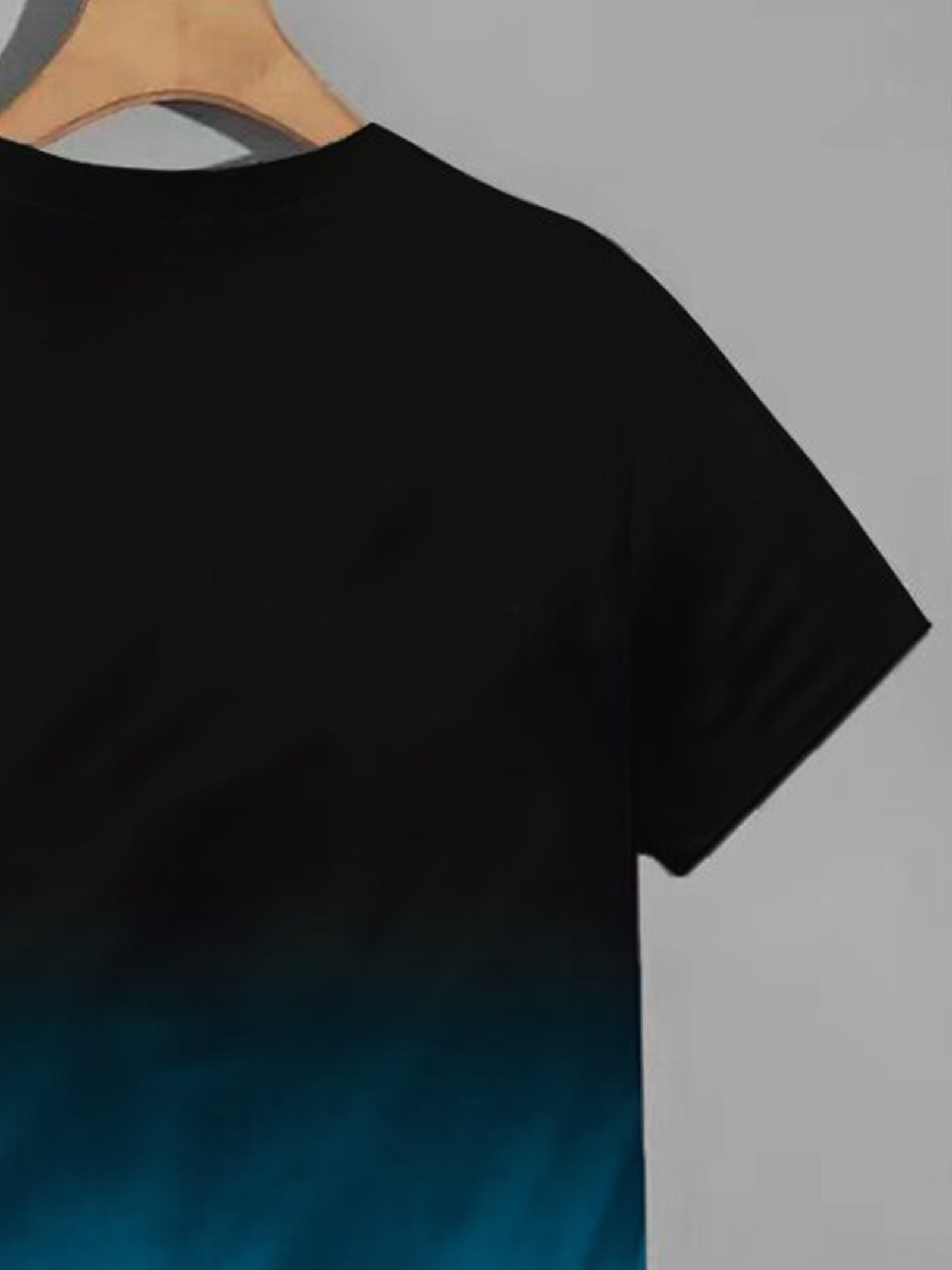 Alphabet Print Gradient Crew Neck Short Sleeve T-shirt For Men, Casual Summer T-Shirt For Daily Wear And Vacation Resorts - Image 5