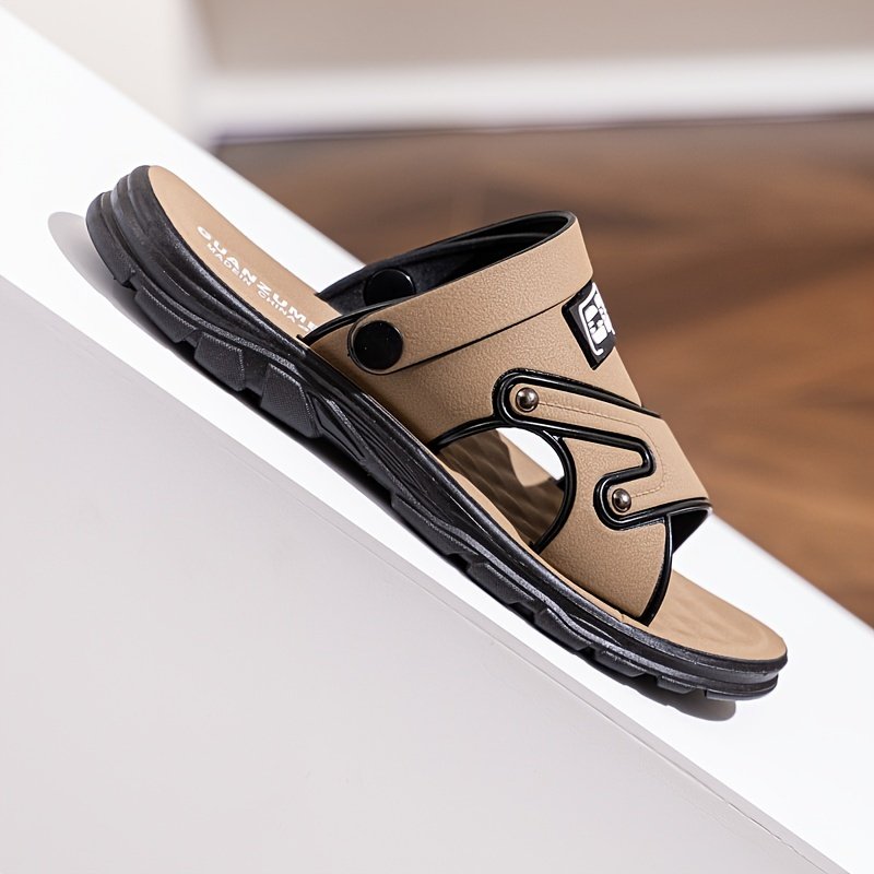 Men’s Alphabet Design Casual Dual-Purpose Sandals Slippers, Non-Slip Beach Shoes For Summer Outdoor - Image 8