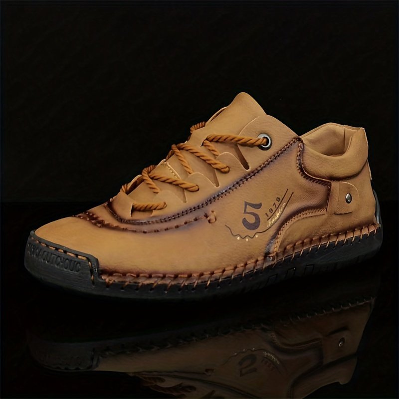 Men’s Handmade Stitching Casual Shoes Flats Outdoor Walking Sneakers - Image 5