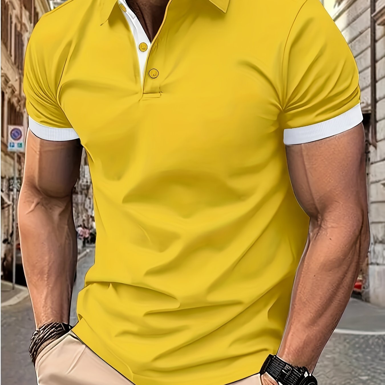 Breathable Regular Fit Golf Shirt, Men’s Casual V-Neck T-Shirt Short Sleeve For Summer, Men’s Clothing - Image 4