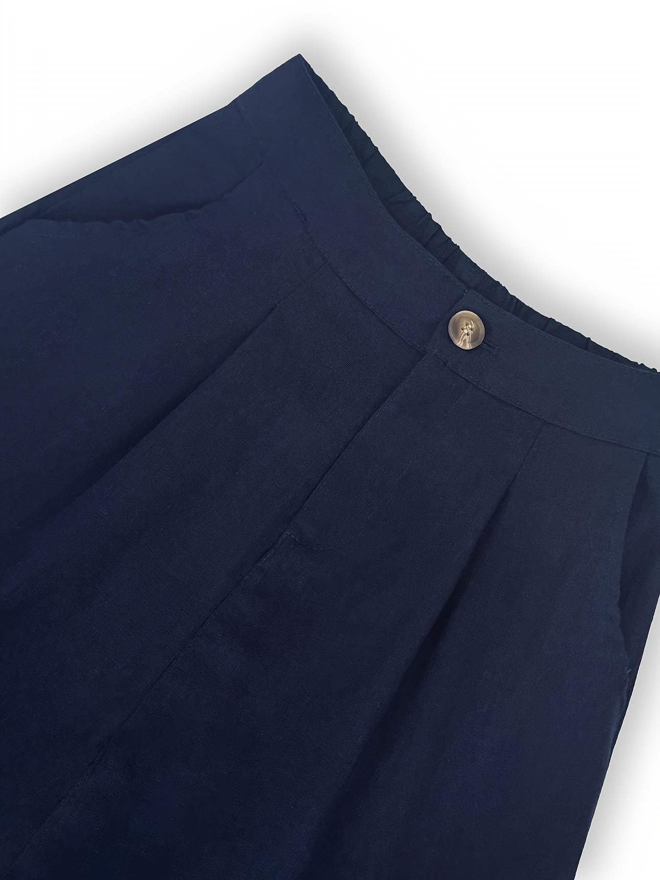 High Waist Pocket Cropped Pants, Vintage Wide Leg Pants For Spring & Summer, Women??s Clothing - Image 6