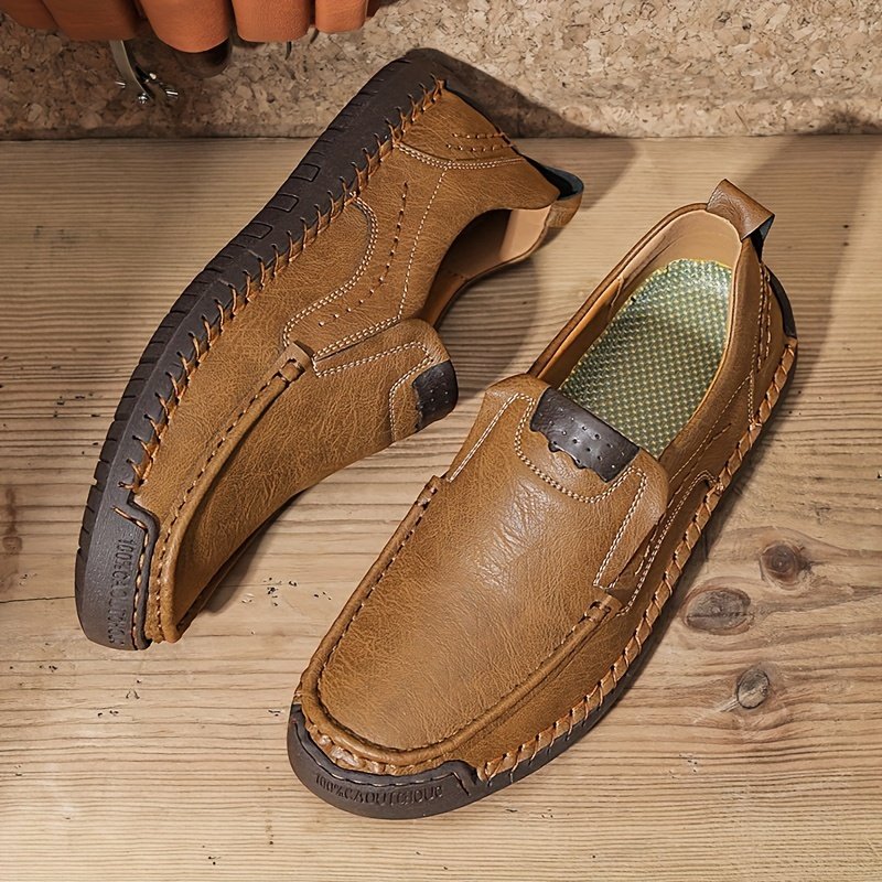 Men??s Stitching Casual Loafers, Breathable Wear-resistant Anti-skid Slip On Shoes For Outdoor Walking Driving, Spring Summer And Autumn - Image 11