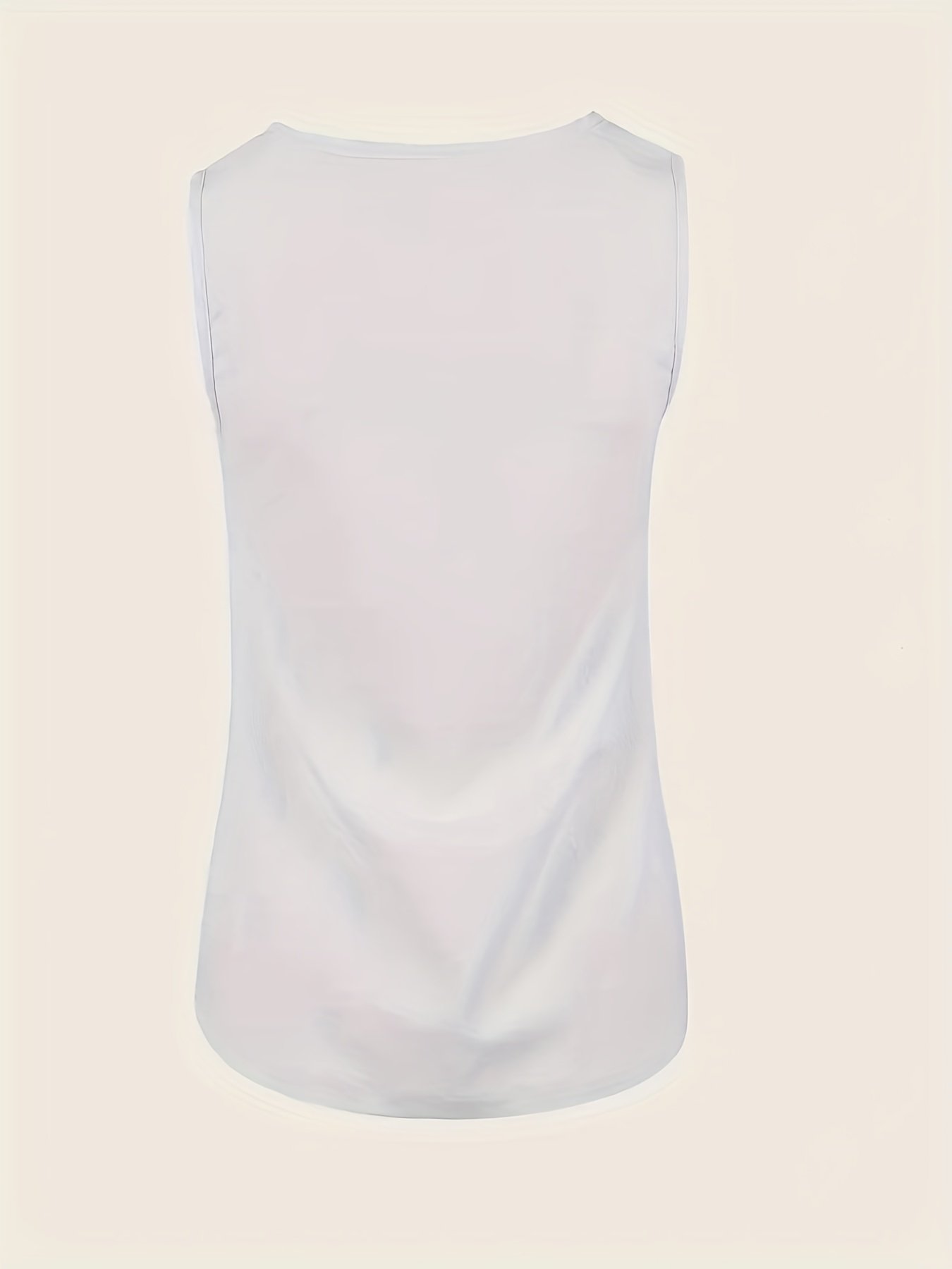 Solid Matching Two-piece Set, Casual Sleeveless Tank Top & Loose Pants Outfits, Women??s Clothing - Image 7