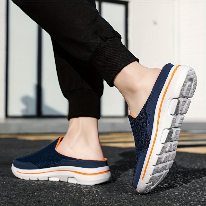 Men’s Slip-on Mules Half Sneakers, Casual Walking Shoes Outdoor, Backless Sneakers, Open Back Shoes - Image 9