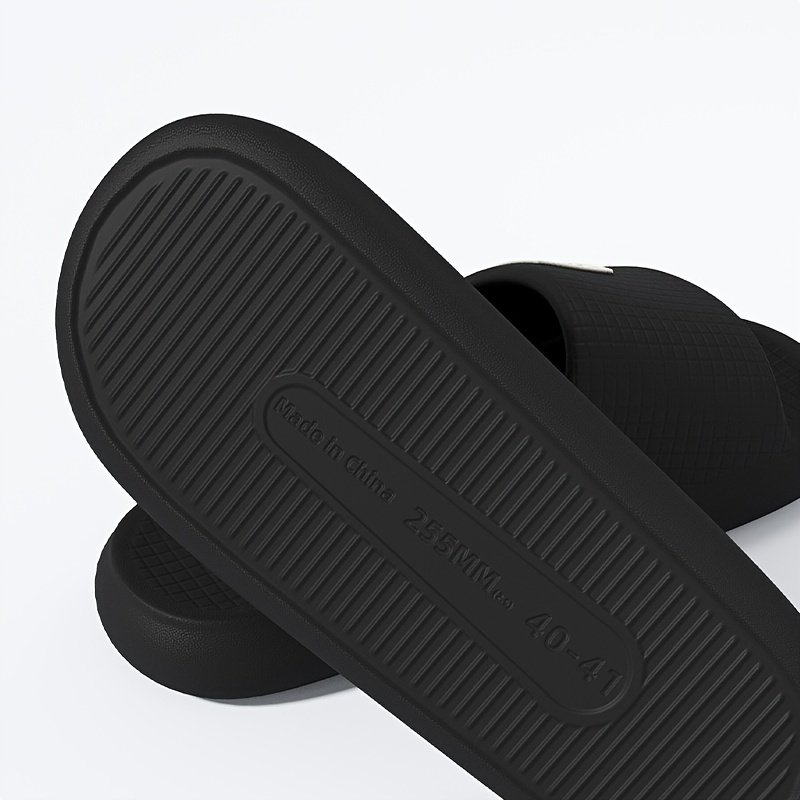 Unisex Solid Colour Open Toe Breathable Slippers, Comfy Non Slip Durable EVA Slides For Men & Women - Image 15