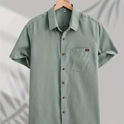 Men’s Casual Button-down Short Sleeve Shirt