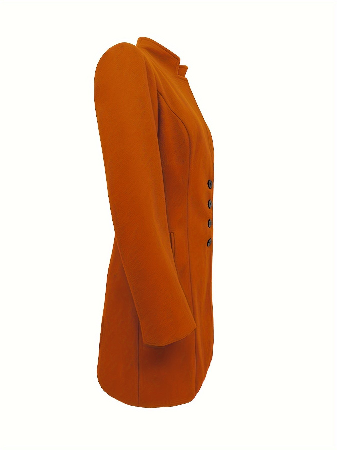 Single Breasted Solid Coat, Elegant Long Sleeve Versatile Outerwear, Women??s Clothing - Image 12