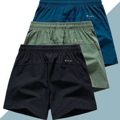 3 Pcs Men’s Loose Solid Shorts With Pockets, Casual Elastic Waist High Stretch Drawstring Shorts For Summer