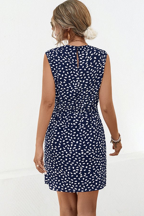 Polka Dot Print Casual Mini Dress - Image 4