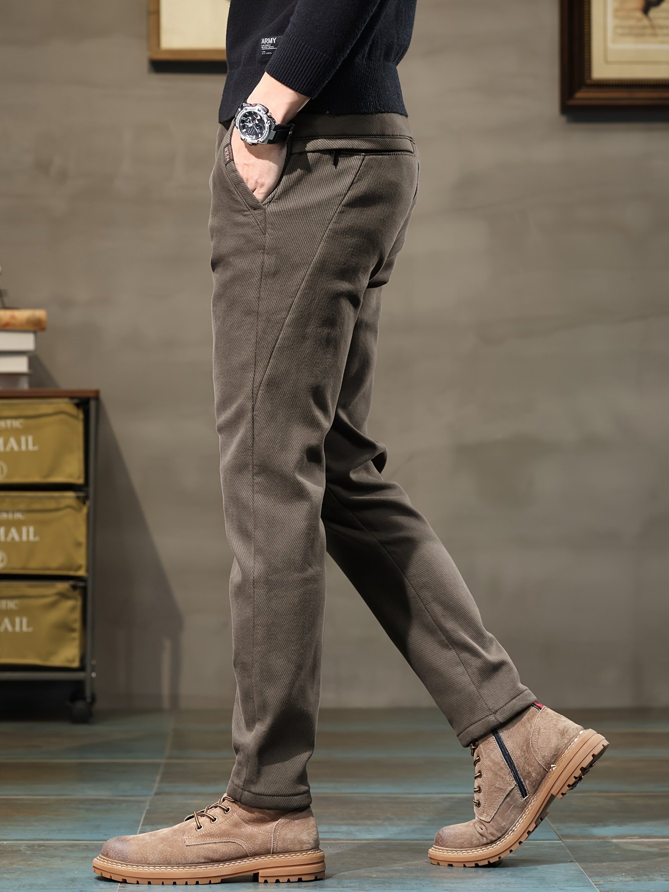 Men??s Semi-formal Skinny Pants For Fall Winter Business - Image 6