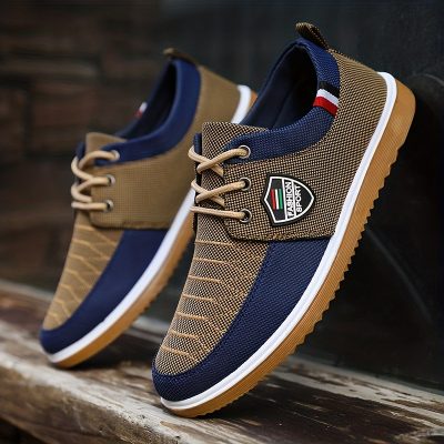 2023 Men’s New Canvas Shoes, Breathable Non-slip Lace-up Skate Shoes For Outdoor, Spring And Autumn