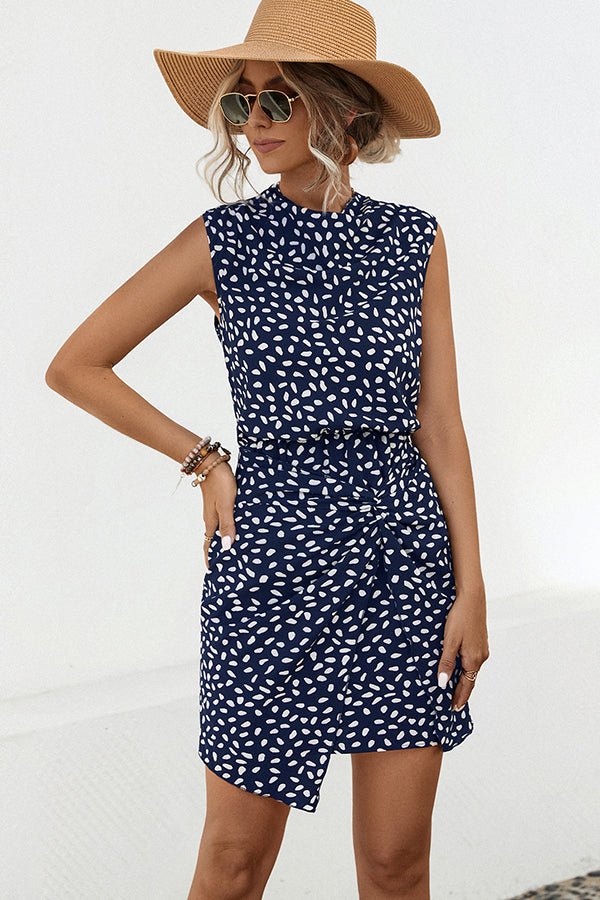 Polka Dot Print Casual Mini Dress - Image 3