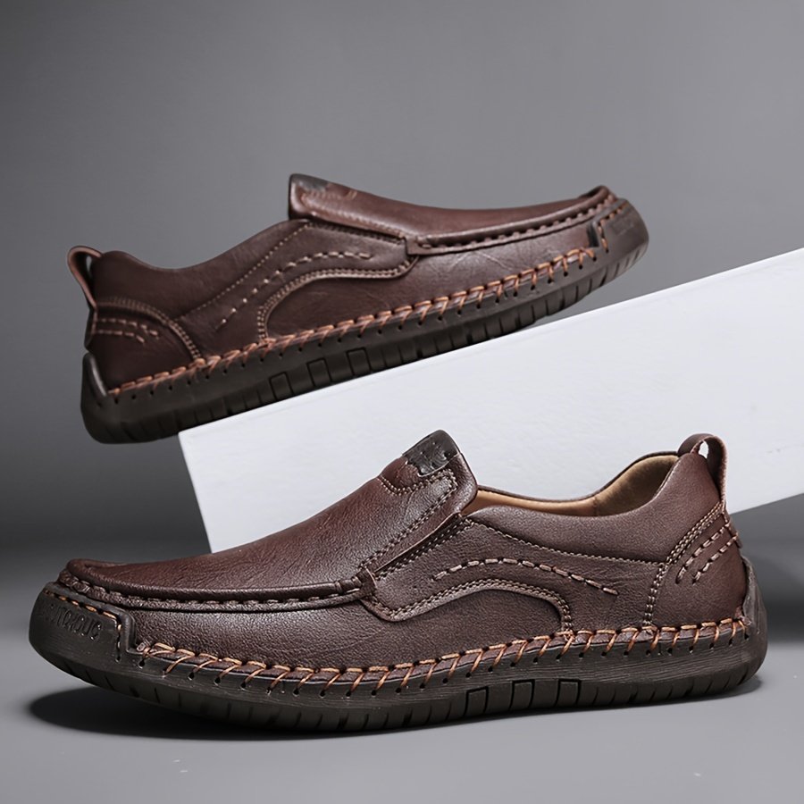Men??s Stitching Casual Loafers, Breathable Wear-resistant Anti-skid Slip On Shoes For Outdoor Walking Driving, Spring Summer And Autumn - Image 6