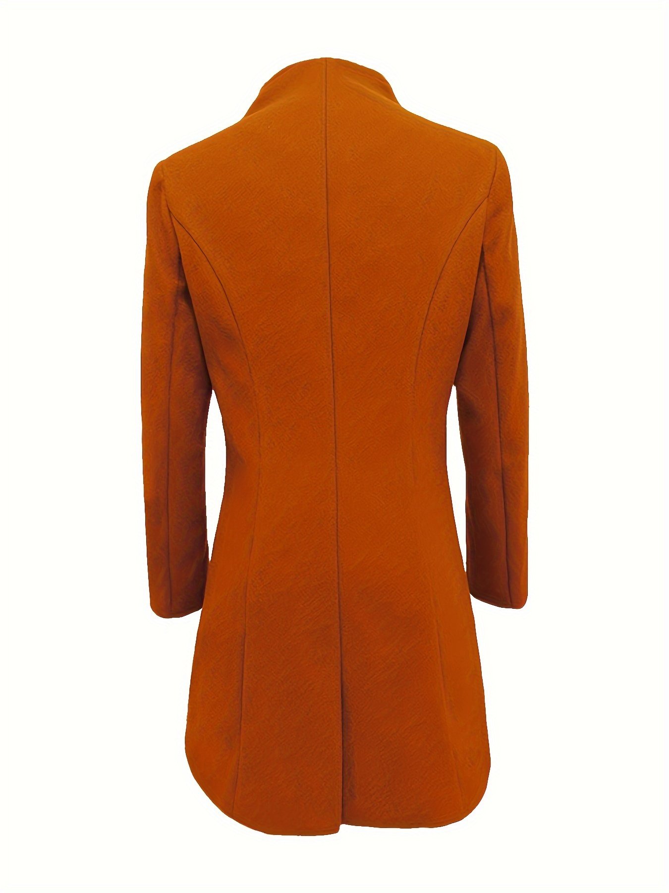 Single Breasted Solid Coat, Elegant Long Sleeve Versatile Outerwear, Women??s Clothing - Image 11