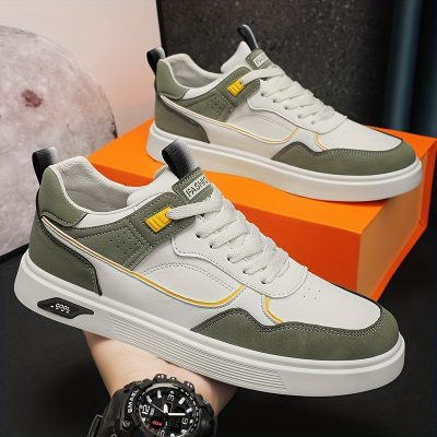 Men’s Lace-up Sneakers, Skate Shoes With Good Grip, Breathable Walking Shoes