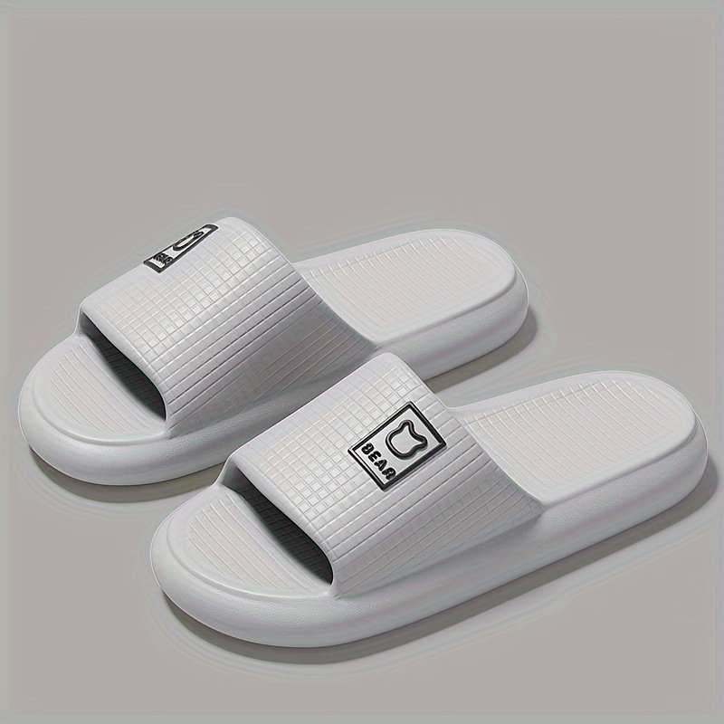 Unisex Solid Colour Open Toe Breathable Slippers, Comfy Non Slip Durable EVA Slides For Men & Women - Image 4