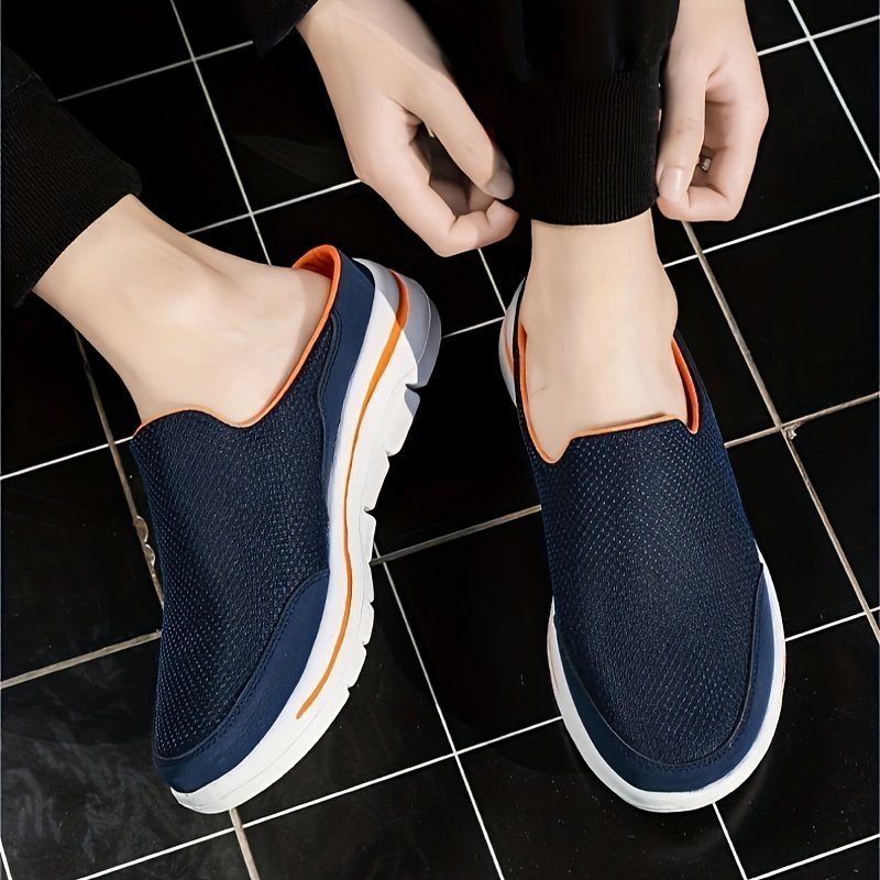 Men’s Slip-on Mules Half Sneakers, Casual Walking Shoes Outdoor, Backless Sneakers, Open Back Shoes - Image 8