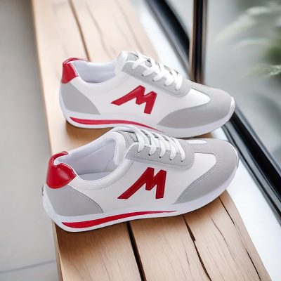 Women’s Colorblock Casual Sporty Trainers, Platform Soft Sole Lace Up Walking Shoes, Low-top Running Sneakers