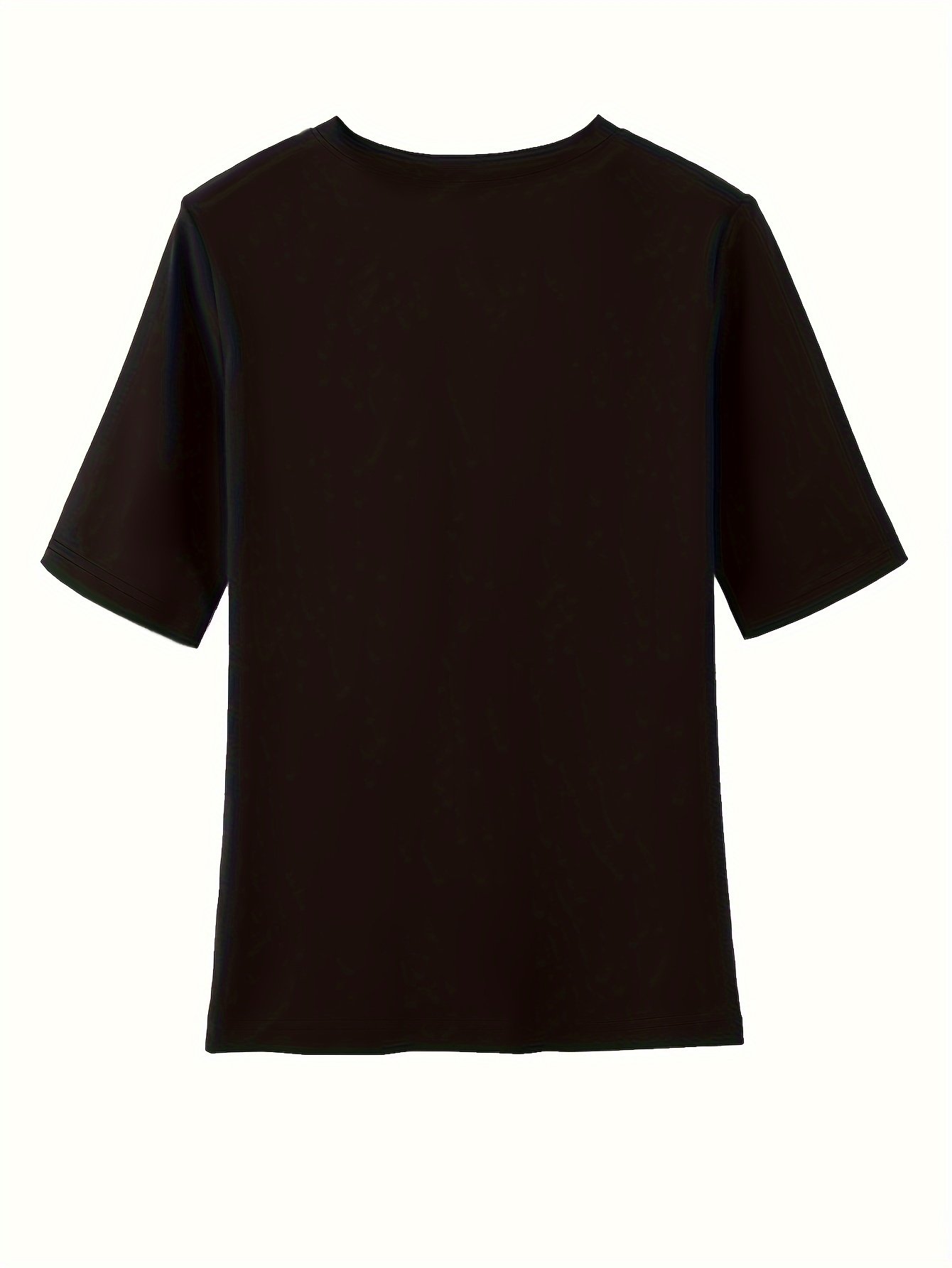 Solid Color V Neck T-Shirt, Casual Short Sleeve T-Shirt For Spring & Summer, Women??s Clothing - Image 11