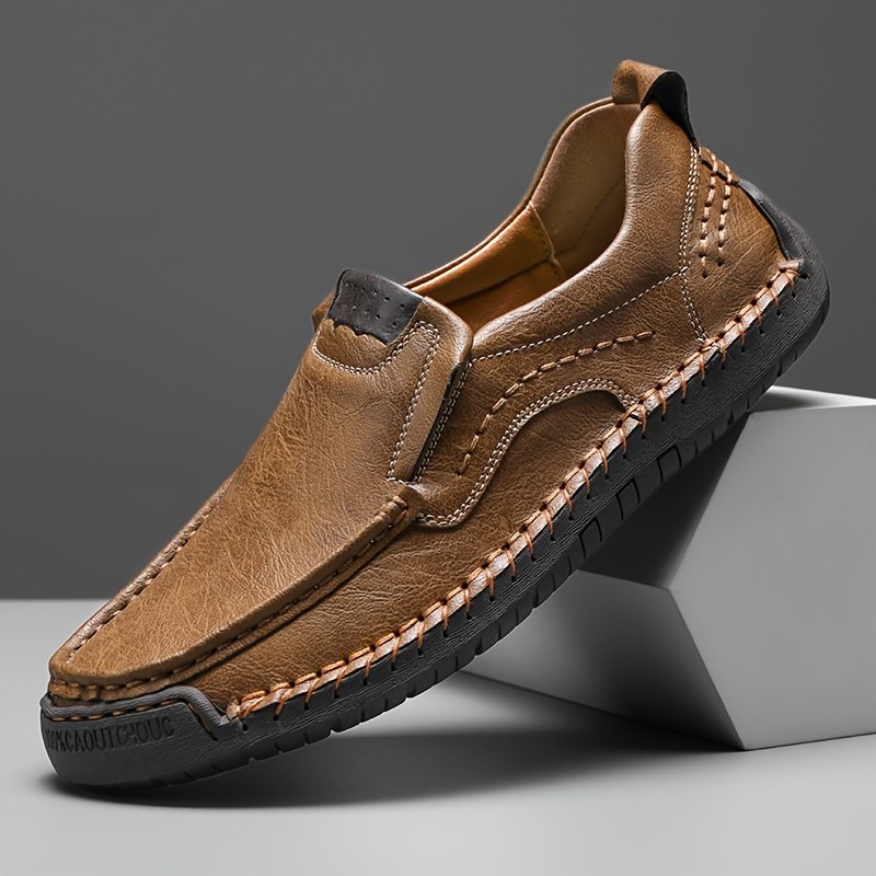 Men??s Stitching Casual Loafers, Breathable Wear-resistant Anti-skid Slip On Shoes For Outdoor Walking Driving, Spring Summer And Autumn - Image 5