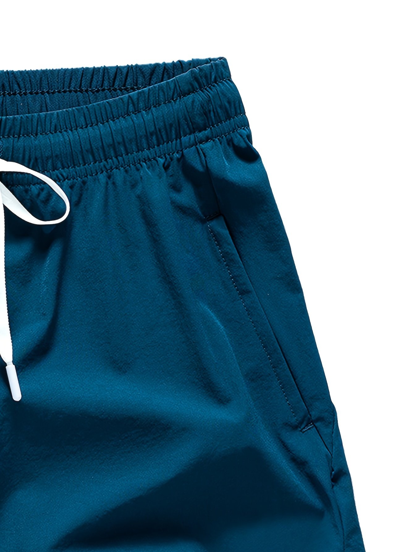 3 Pcs Men’s Loose Solid Shorts With Pockets, Casual Elastic Waist High Stretch Drawstring Shorts For Summer - Image 9