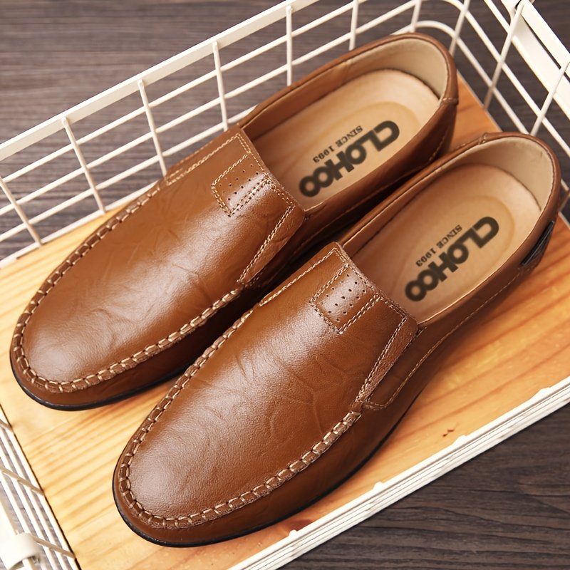 CLOHOO Men’s Handmade Comfortable Non Slip Loafers With Assorted Colors - Image 11