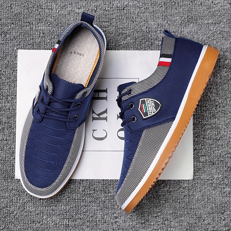 Men’s Canvas Low Top Sneaker Lace-up Classic Casual Walking Shoes - Image 4