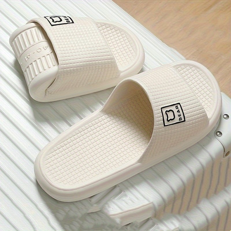 Unisex Solid Colour Open Toe Breathable Slippers, Comfy Non Slip Durable EVA Slides For Men & Women - Image 11