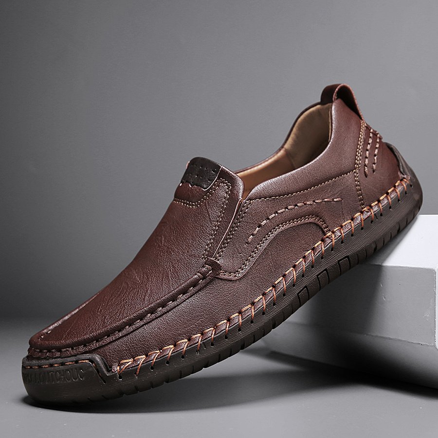 Men??s Stitching Casual Loafers, Breathable Wear-resistant Anti-skid Slip On Shoes For Outdoor Walking Driving, Spring Summer And Autumn - Image 2