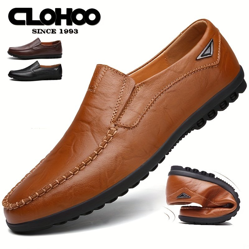 CLOHOO Men’s Handmade Comfortable Non Slip Loafers With Assorted Colors - Image 7