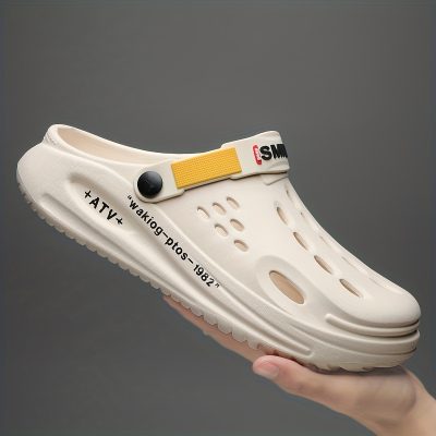 Men’s Clogs, Slip-on Closed Toe Sandals, Soft Sole Walking Shoes, Outdoor Garden Shoe Beach Sandals