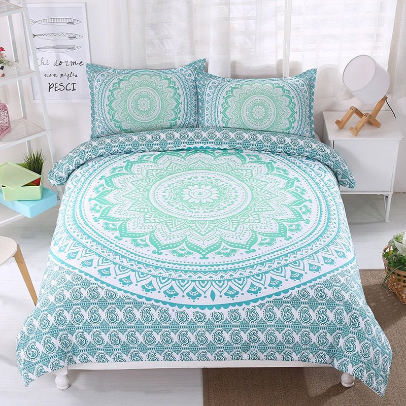 2/3-Piece Multi-Color Bohemian Mandala Duvet Cover Set - Image 14