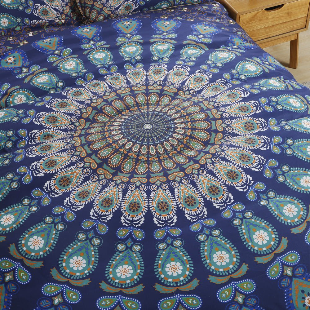 2/3-Piece Multi-Color Bohemian Mandala Duvet Cover Set - Image 4