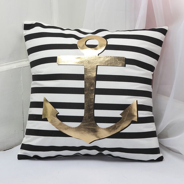 18?? White & Gold Printed Microfiber Throw Pillow Cover - Image 20