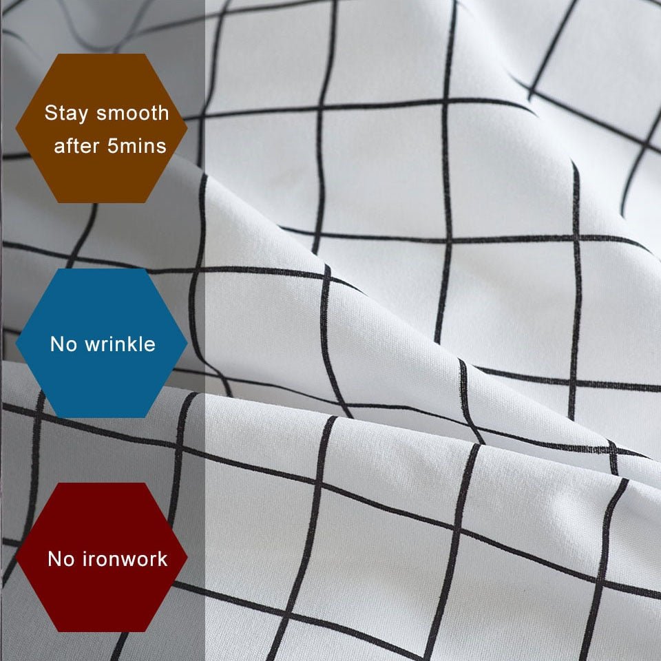 White 2/3-Piece Nordic Leaf Print Duvet Cover Set - Image 5