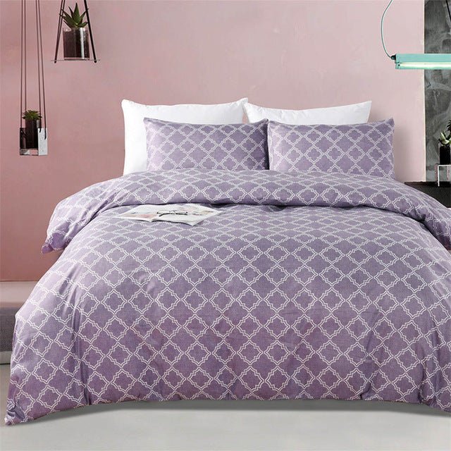 2/3-Piece Quarterfoil Lattice Pattern Duvet Cover Set - Image 10