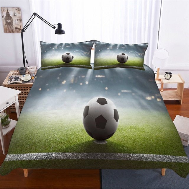 2/3-Piece Action Soccer Ball Duvet Cover Bedding Set - Image 12