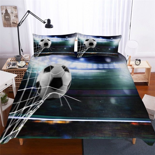 2/3-Piece Action Soccer Ball Duvet Cover Bedding Set - Image 11